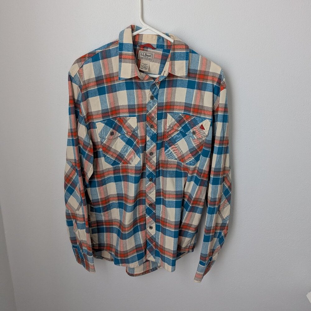 L.L. Bean Long Sleeve Plaid Flannel, Medium